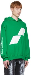 We11done Green Cotton Hoodie