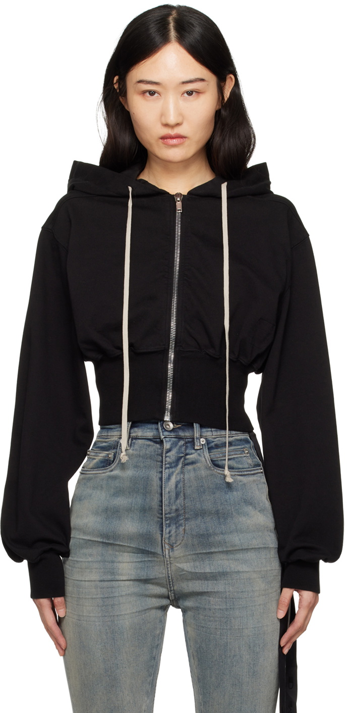 Rick Owens DRKSHDW Black Porterville Tatlin Zipped Hoodie Rick Owens ...