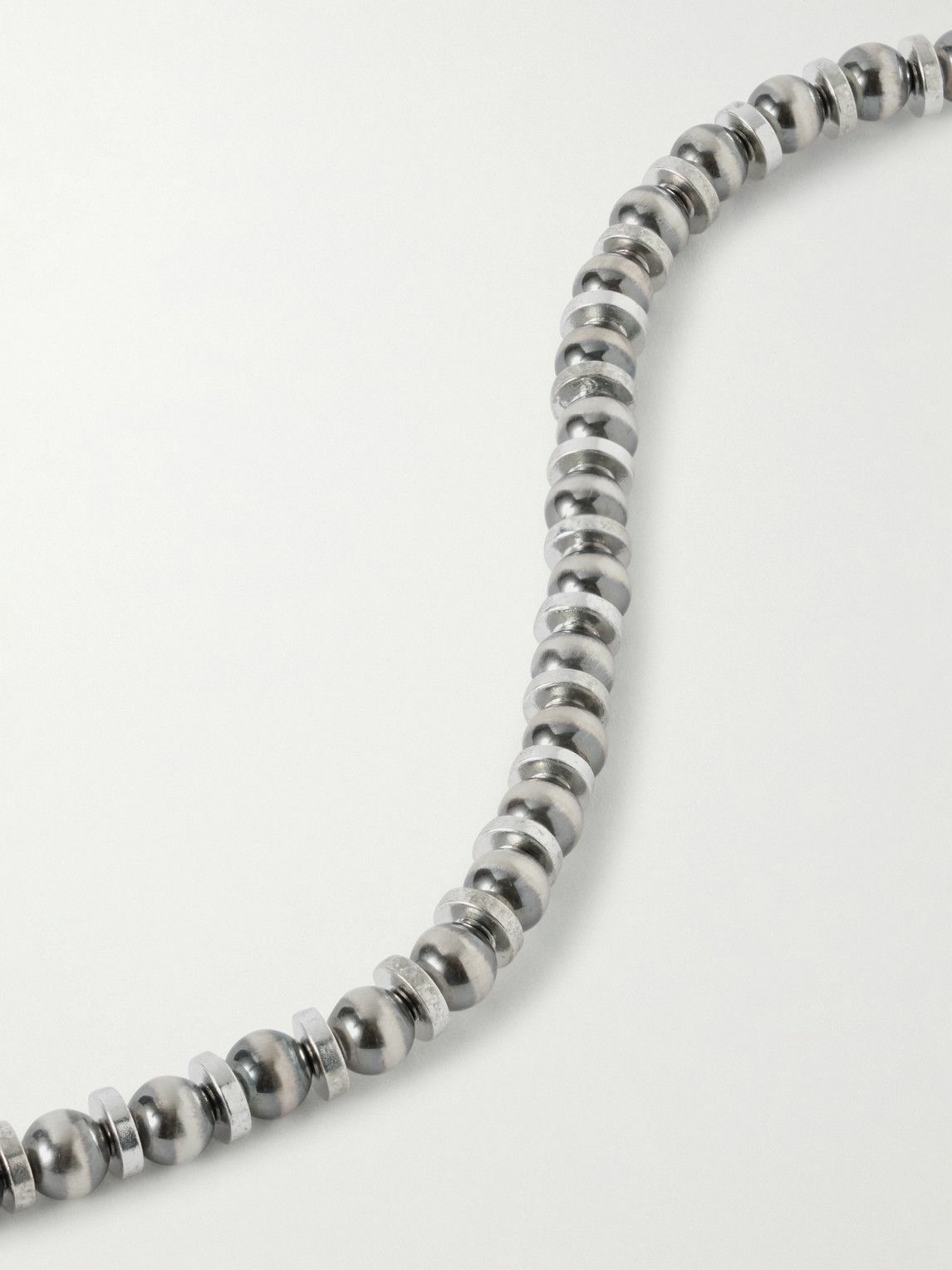 Mikia - Silver Hematite Beaded Necklace