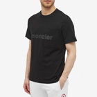 Moncler Men's Slogan Logo T-Shirt in Black