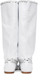 ALL-IN White Level Flat Boots