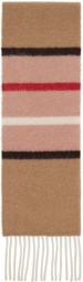 Marni Beige & Pink Striped Scarf