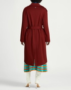 Manila Grace Womens Overcoat & Trench Coat Brick