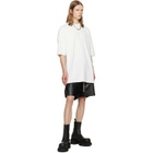 Rick Owens Black Tower Boxers Leather Shorts