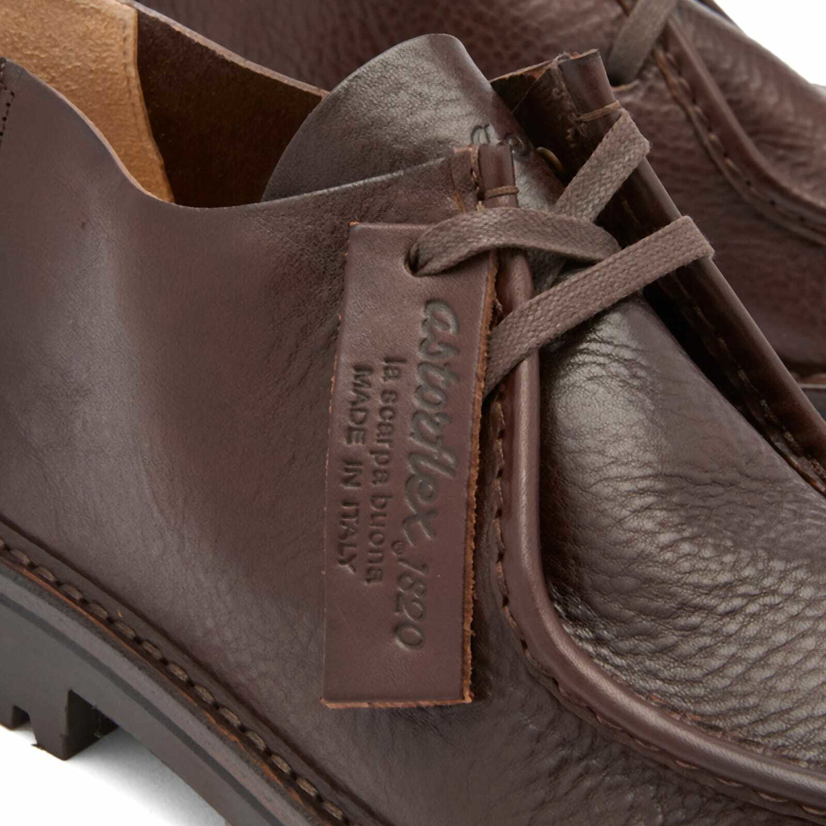 Astorflex Men's Beenflex Grain Leather Shoes in Caffe