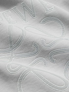 LOEWE - Logo-Embroidered Cotton-Jersey Sweatshirt - Gray