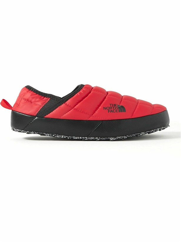 Photo: The North Face - ThermoBall Fleece-Lined Quilted Ripstop Mules - Red
