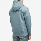 Norse Projects Men's Arne Relaxed N Logo Hoodie in Dark Ice Blue