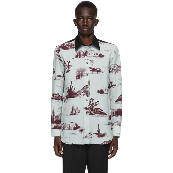 Photo: Jil Sander Blue Western Landscape Shirt