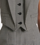 Alexander McQueen Houndstooth wool and mohair vest