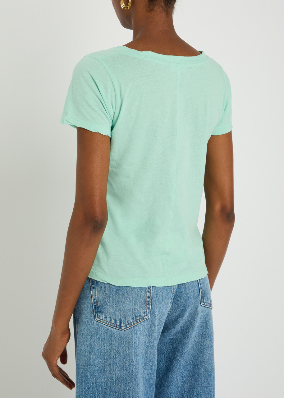 American Vintage Gamipy Cotton T-shirt Teal