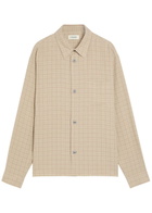 Frame Plaid Woven Shirt Beige