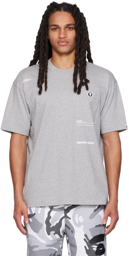 Photo: AAPE by A Bathing Ape Gray Pocket T-Shirt