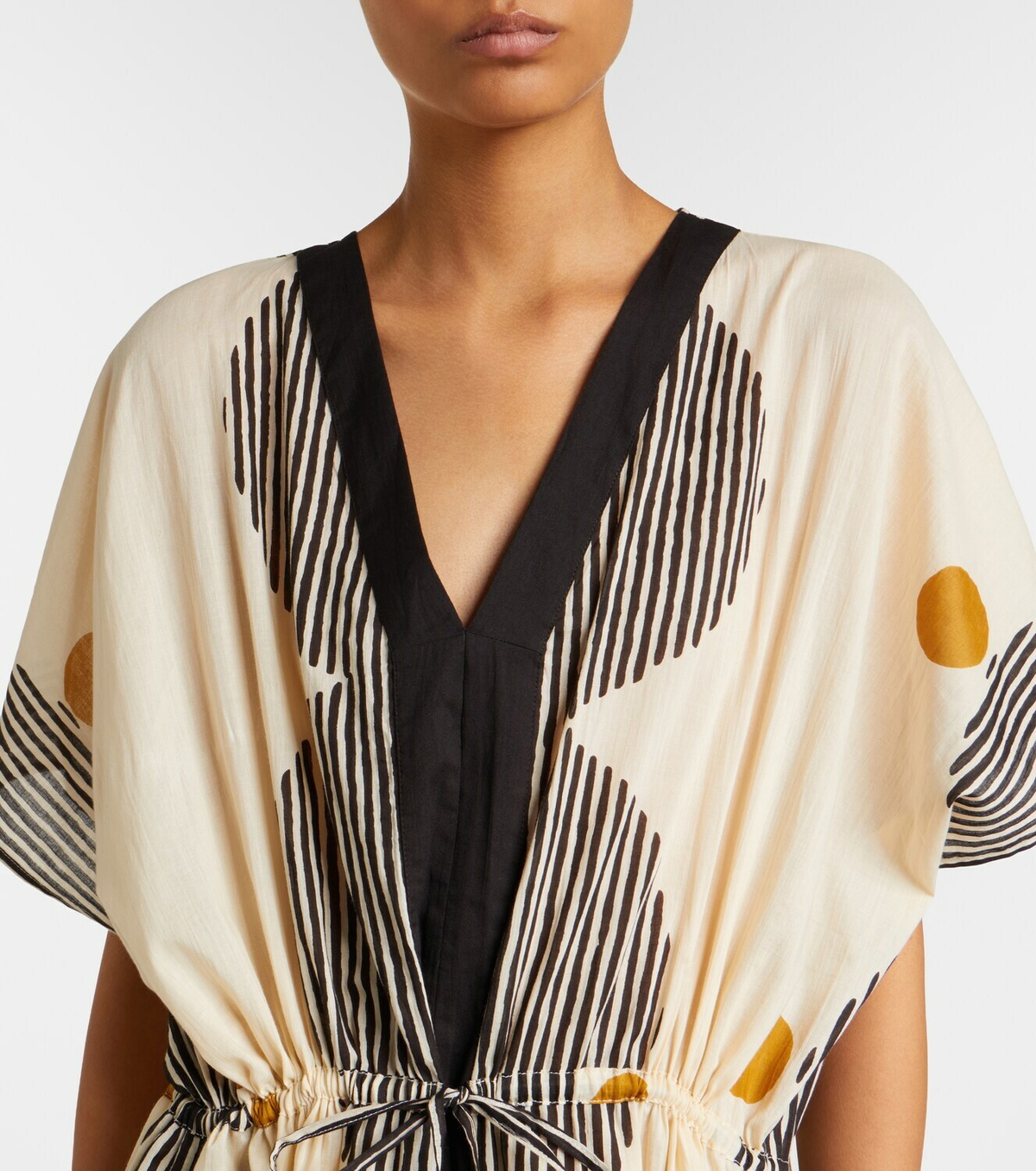 Velvet Amira printed cotton kaftan