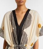 Velvet Amira printed cotton kaftan
