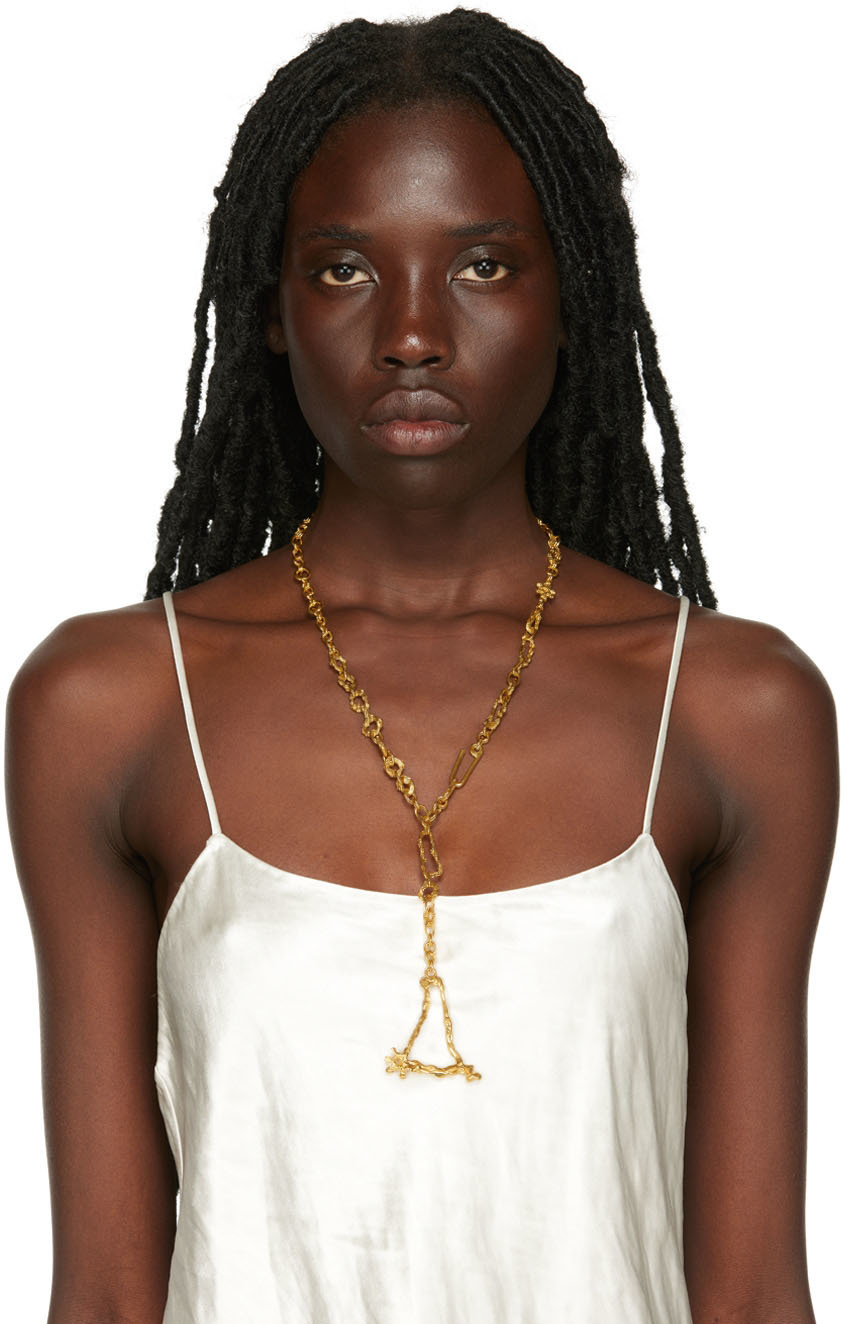Vasiliki Gold Ouroboros Necklace