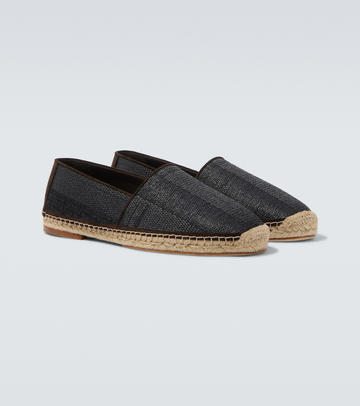 Brunello Cucinelli Suede-trimmed espadrilles