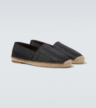 Brunello Cucinelli Suede-trimmed espadrilles