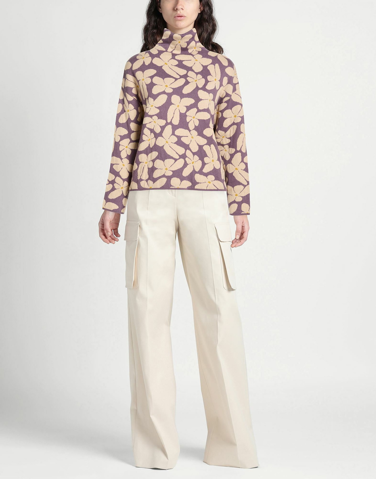 Alessia Santi Womens Turtleneck Mauve