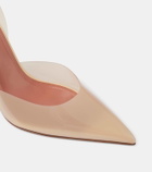 Amina Muaddi Holli Glass 95 PVC slingback pumps