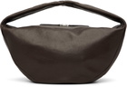 BY FAR Taupe Maxi Cush Washed Leather Shoulder Bag