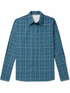 Mr P. - Checked Organic Cotton-Twill Shirt - Blue