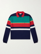Versace - Logo-Embroidered Striped Cotton-Jersey Sweatshirt - Multi