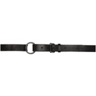 Dsquared2 Black Leather Ring Belt