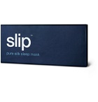 Slip - Embroidered Silk Eye Mask - Blue