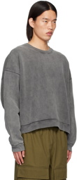 Acne Studios Gray Logo Patch Sweatshirt