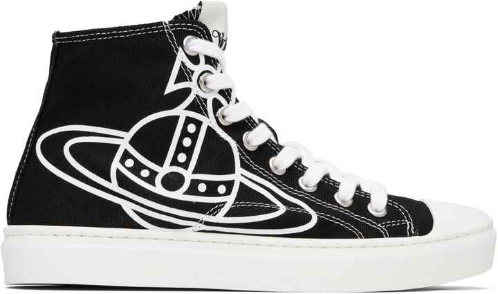 Photo: Vivienne Westwood Black Plimsoll High Top Canvas Sneakers