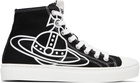 Vivienne Westwood Black Plimsoll High Top Canvas Sneakers