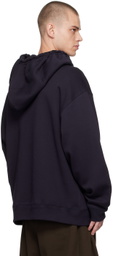 Dries Van Noten Navy Loose Fit Hoodie