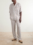Frescobol Carioca - La Marzocco Striped Tencel® and Linen-Blend Pyjama Shirt - Neutrals