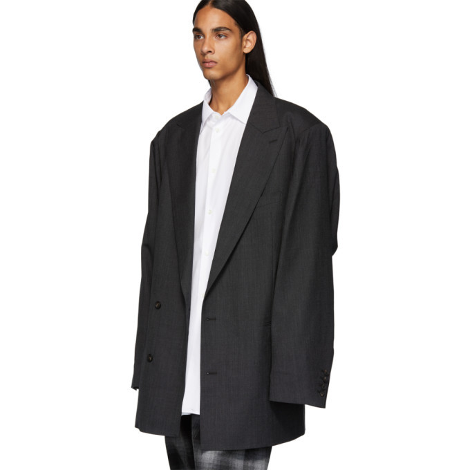 Doublet Grey Surprise Pattern Tailored Blazer Doublet