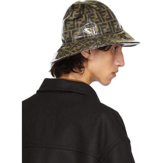 Fendi Tan and Brown Forever Fendi Bucket Hat Fendi