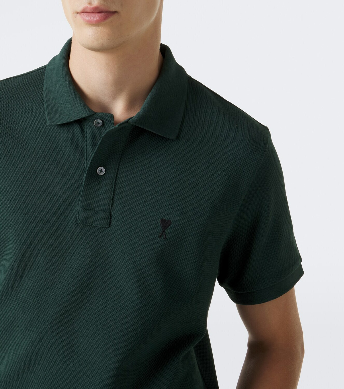 Ami Paris Ami De Cœur cotton piqué polo shirt