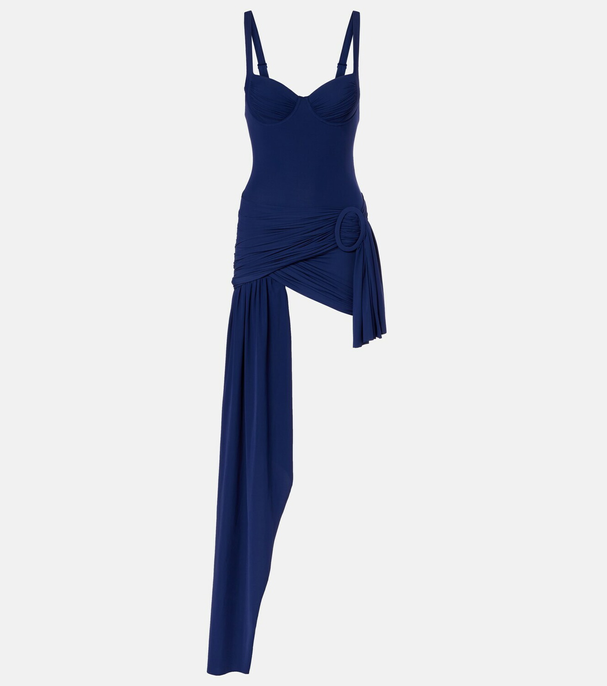 Balenciaga Draped asymmetric jersey minidress