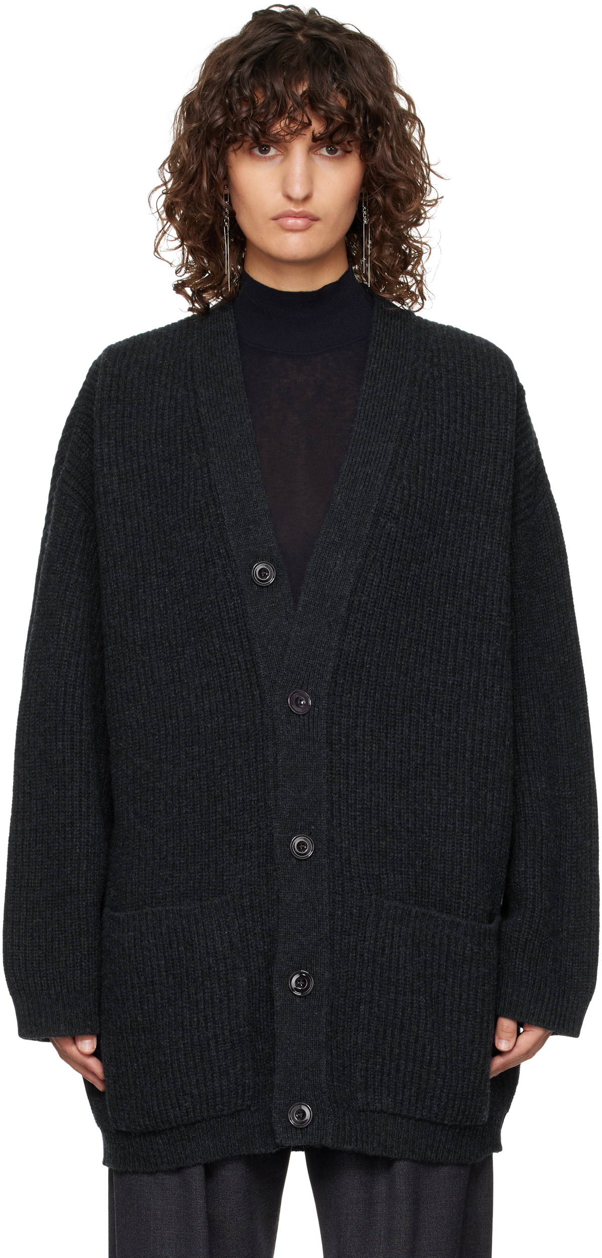LEMAIRE ルメール FELTED CARDI COAT カーディガン LEMAIRE Navy Felted Cardi Coat Lemaire