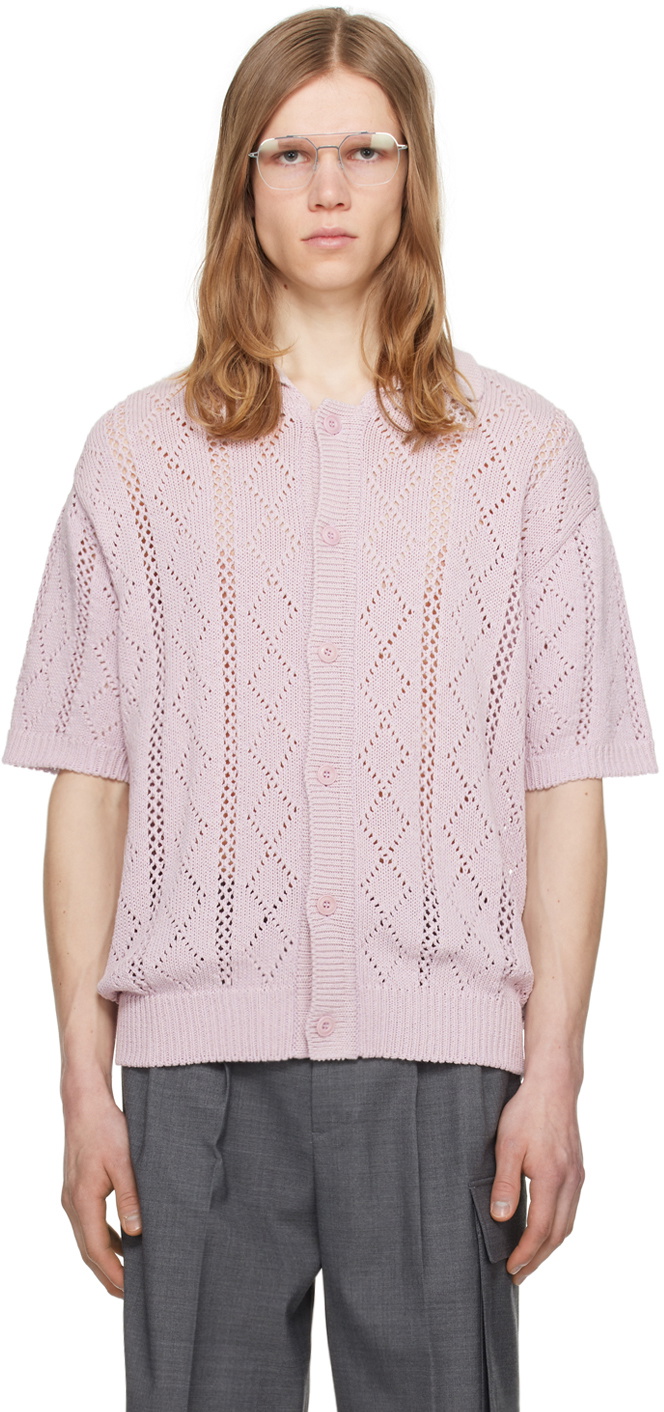Dunst Pink Button Cardigan