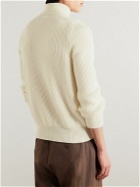 De Petrillo - Ribbed Merino Wool and Cashmere-Blend Rollneck Sweater - Yellow