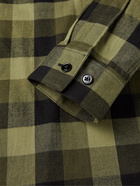 Theory - Irving Checked Brushed Cotton-Flannel Shirt - Green