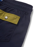 ATALAYE - Fregate Short-Length Swim Shorts - Blue