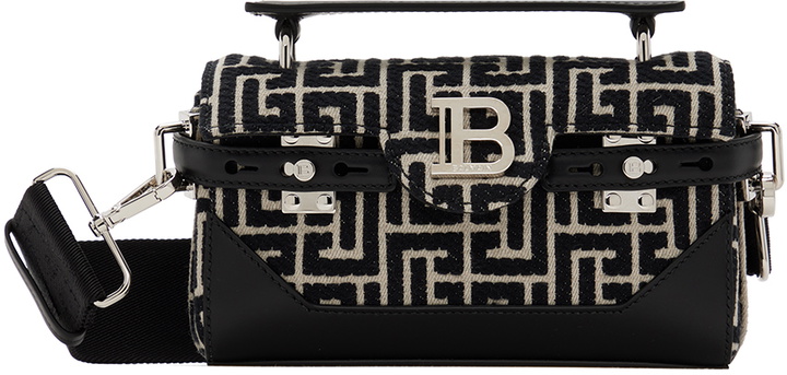 Photo: Balmain Black & Off-White B-Buzz 19 Bag