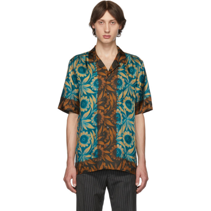 Photo: Dries Van Noten Blue Carlton Short Sleeve Shirt