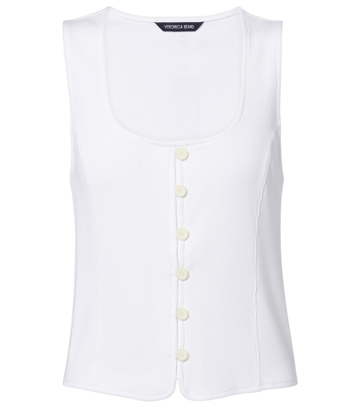 Photo: Veronica Beard Quenby ribbed-knit cotton-blend top