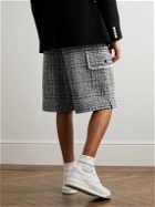 Valentino - Straight-Leg Cotton-Blend Bouclé-Tweed Bermuda Shorts - Black