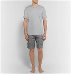 Hanro - Printed Cotton-Jersey Pyjama Set - Men - Gray