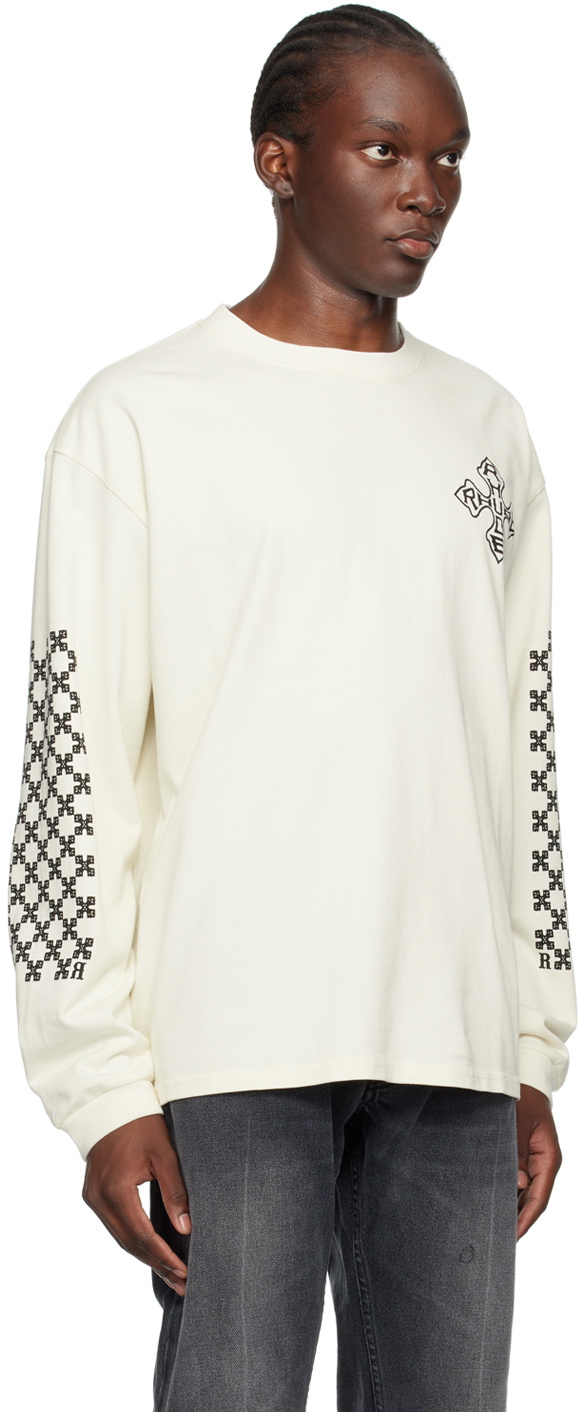 Rhude SSENSE Exclusive Off-White Cross Long Sleeve T-Shirt Rhude