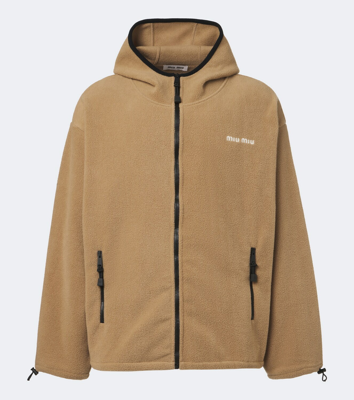 Miu Miu Hooded fleece jacket
